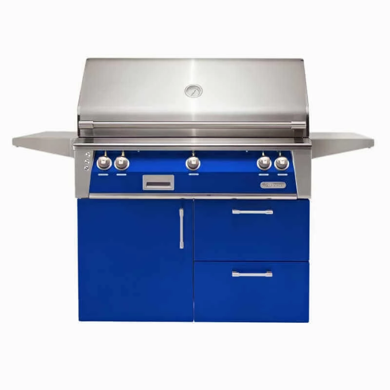 Alfresco ALXE 42-Inch Gas Grill on Deluxe Cart With Sear Burner And Rotisserie
