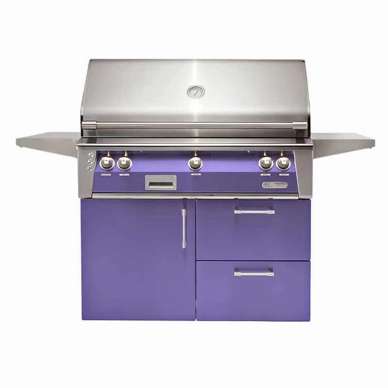 Alfresco ALXE 42-Inch Gas Grill on Deluxe Cart With Sear Burner And Rotisserie