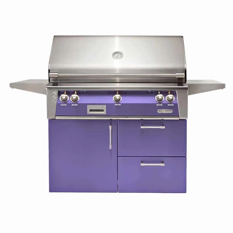 Alfresco ALXE 42-Inch Gas Grill on Deluxe Cart With Sear Burner And Rotisserie