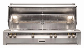 Alfresco ALXE 56-Inch Built-In Gas All Grill With Sear Zone And Rotisserie ALXE-56BFG compact BBQ grill for small spaces