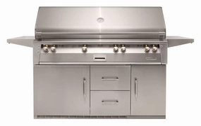 Alfresco ALXE 56-Inch Freestanding Gas All Grill On Refrigerated Cart ALXE-56BFGR compact BBQ grill for small spaces