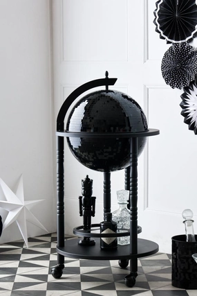 All-Black Disco Ball Drinks Trolley Cartoutdoor patio dining furniture set