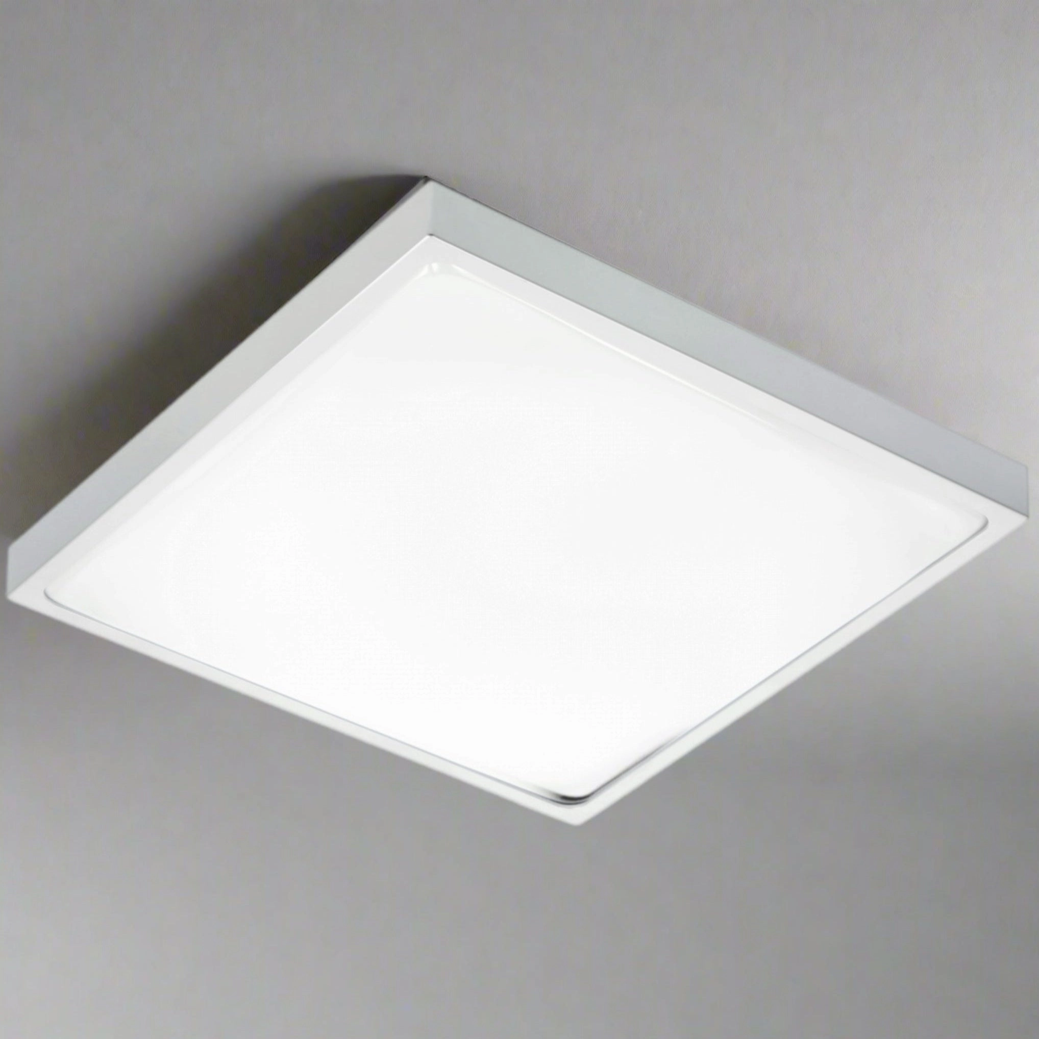 ALTAR Grey Square LED Ceiling Light, 4000K, 24W, 1680lm, IP44Weatherproof outdoor lighting