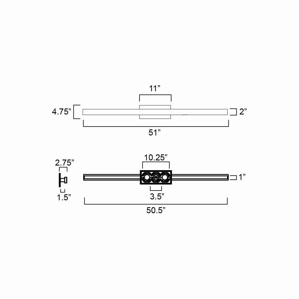 Alumilux: Line 5CCT 51" LED Outdoor Wall Sconce