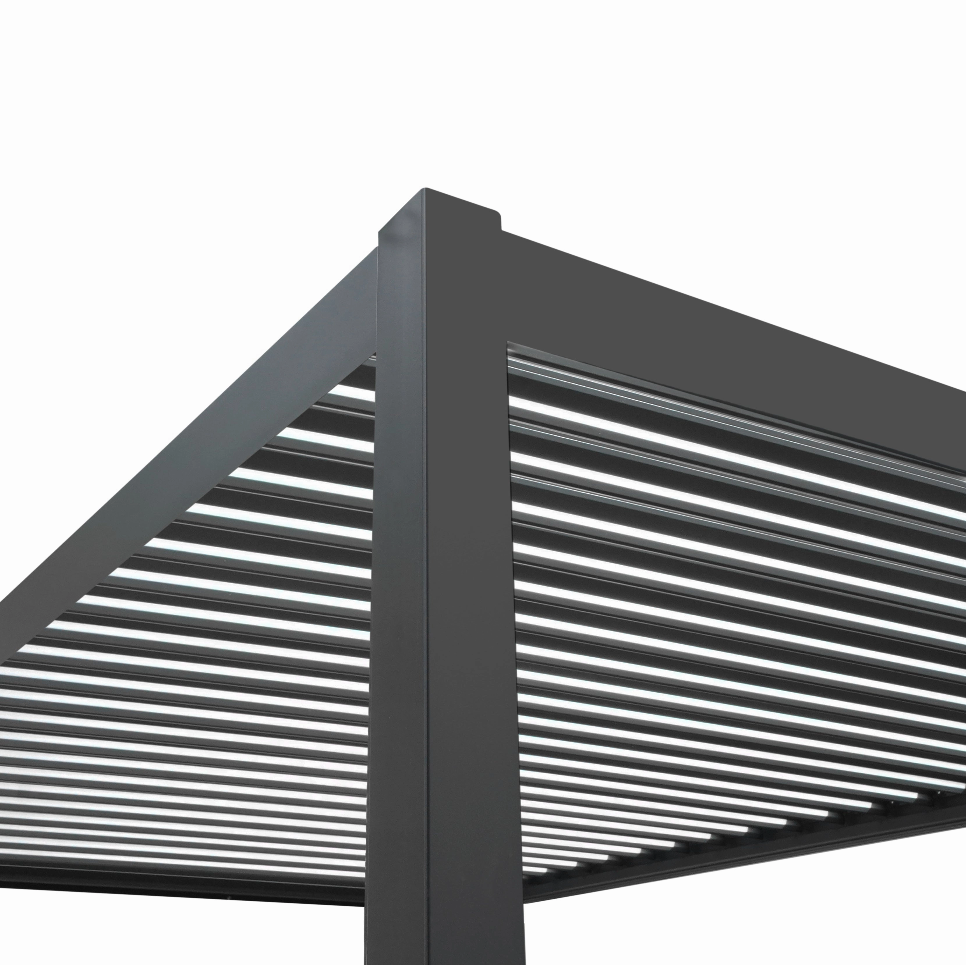 Aluminium Pergola With Anthracite Blinds - 3m x 4m