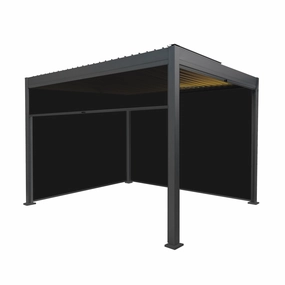 Aluminium Pergola With Anthracite Blinds & LED Lights - 3m x 3moutdoor patio furniture set