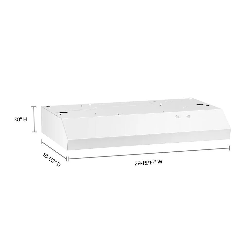 Amana WVU17UC0JW 30" Range Hood With Full-Width Grease Filters
