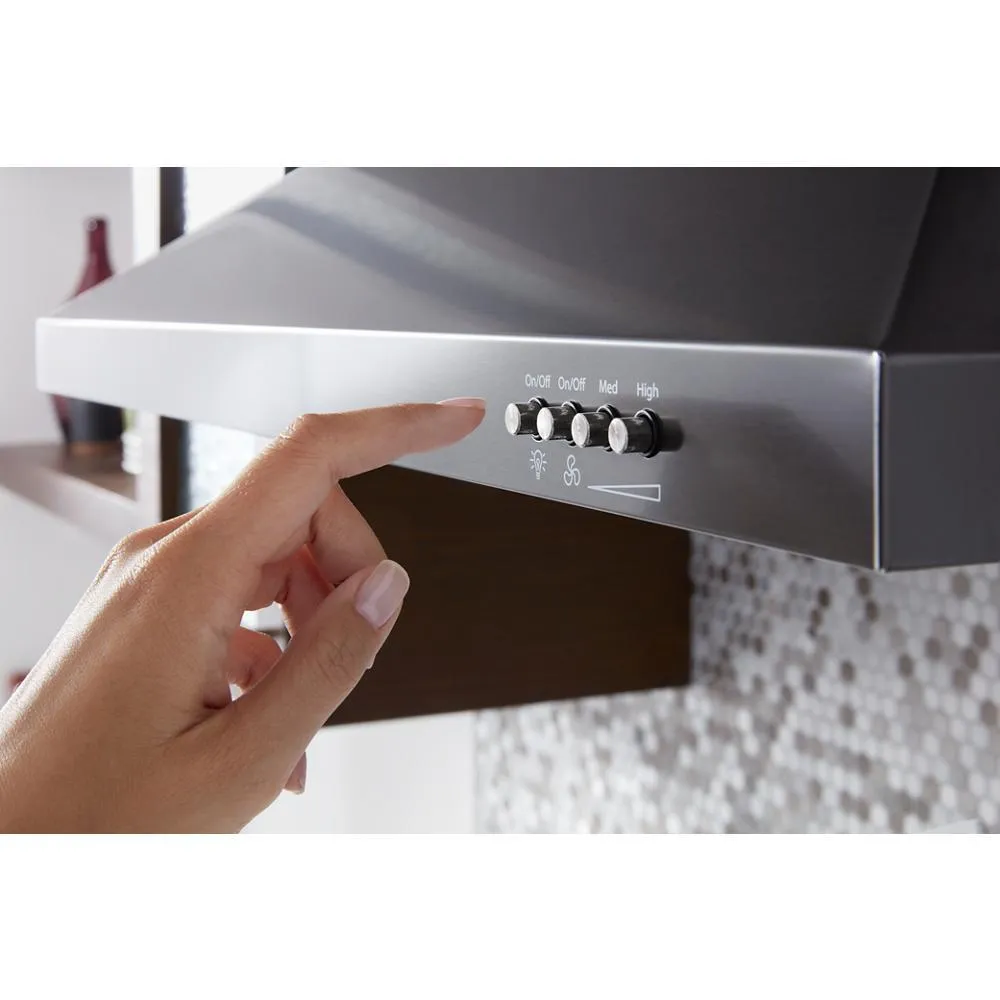 Amana WVW53UC0HV 30" Contemporary Black Stainless Wall Mount Range Hood