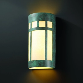 Ambiance Lantern Verde PatinaOutdoor wall sconces with motion sensor