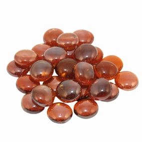 American Fyre Designs 10 lbs Deep Amber Fyre Gems Media GLG-10-AFireproof mat for under fire pit