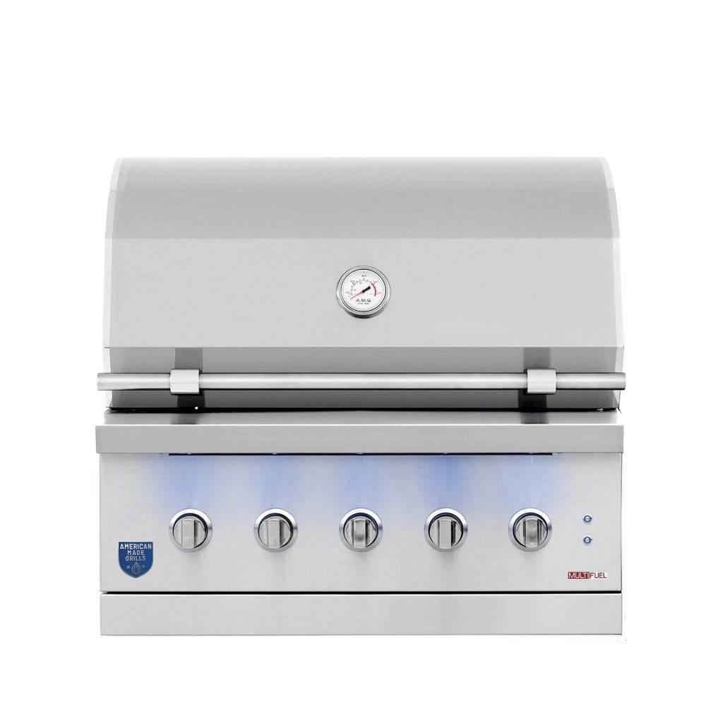 American Made Grills AMG Encore 36" Hybrid Built-in Gas Grill ENC36 professional outdoor BBQ grill set
