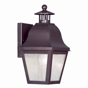 Amwell One Light Outdoor Wall Lantern BronzeOutdoor wall sconces with motion sensor