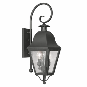 Amwell Two Light Outdoor Wall Lantern BlackOutdoor wall sconces with motion sensor