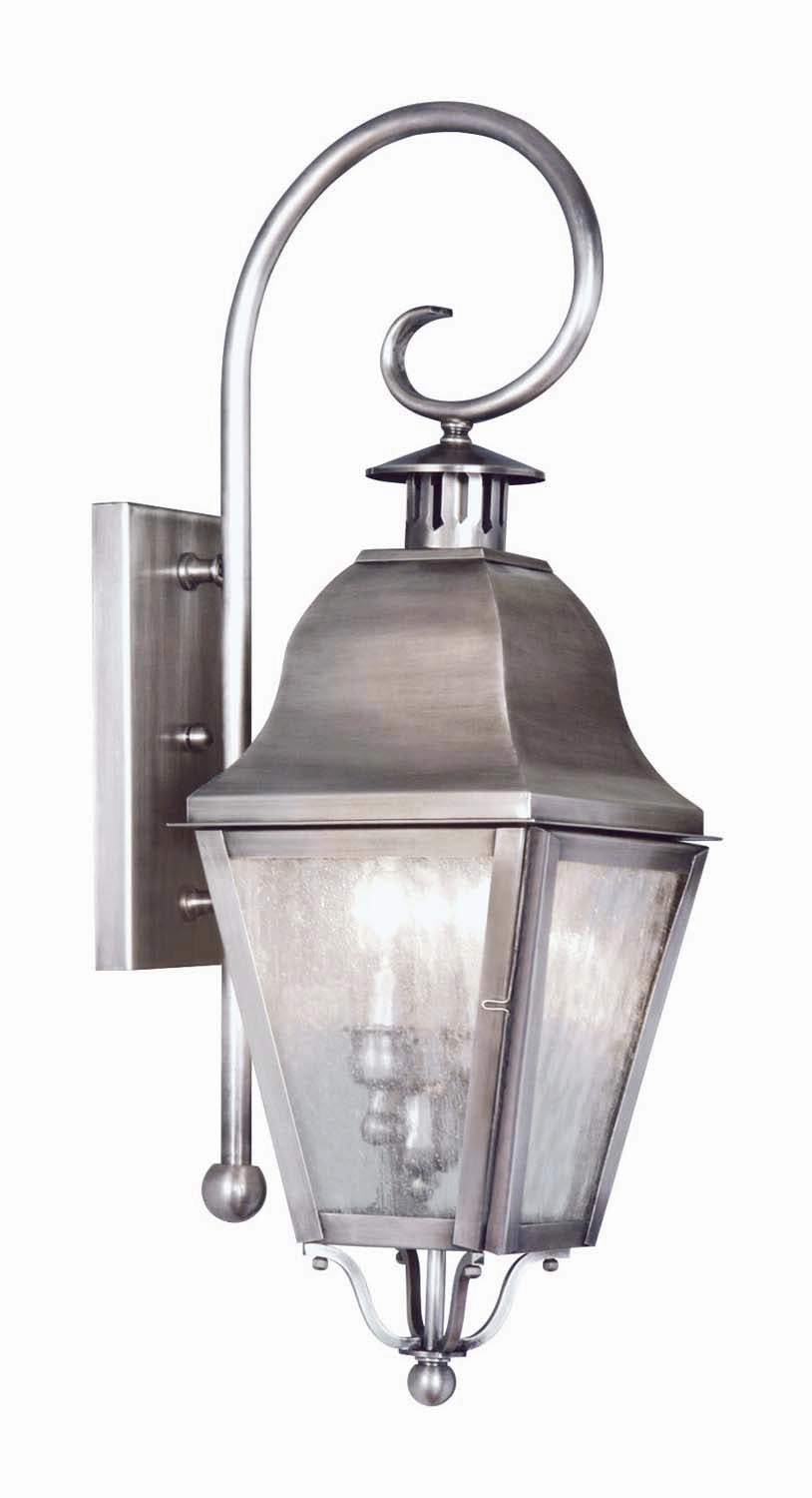 Amwell Two Light Outdoor Wall Lantern Vintage PewterOutdoor wall sconces with motion sensor