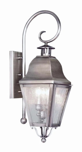 Amwell Two Light Outdoor Wall Lantern Vintage PewterOutdoor wall sconces with motion sensor