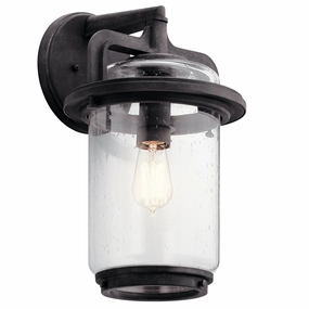 Andover One Light Outdoor Wall Mount Weathered ZincOutdoor wall sconces with motion sensor