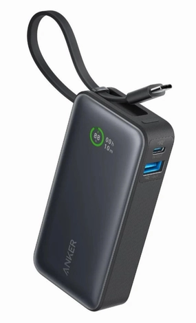Anker Nano 10,000Mah Power Bank (30W)Built-In Usb-C Cable Limited Stock Deals