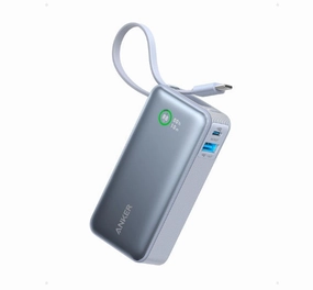 Clearance Event Anker Nano Power Bank (30W Built-In Usb-C Cable) Blue