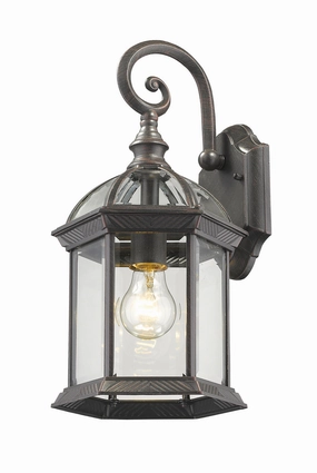 Annex One Light Outdoor Wall Light RustOutdoor wall sconces with motion sensor