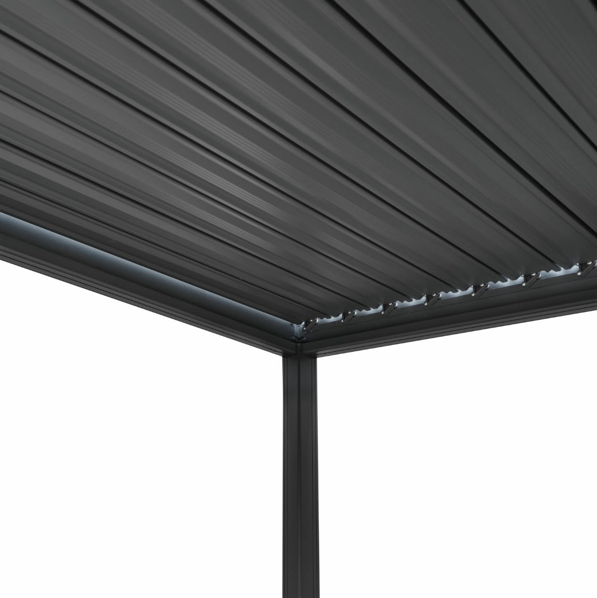 Anthracite Aluminium Pergola 3m x 3m