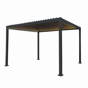Anthracite Aluminium Pergola With LED Lights - 3m x 4moutdoor patio furniture set