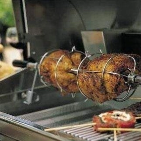 AOG American Outdoor Grill 24-Inch Rotisserie Kit RK24Stainless steel BBQ tool set