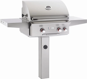 AOG  American Outdoor Grill T Series 24" In-Ground Post Mount Grill compact BBQ grill for small spaces