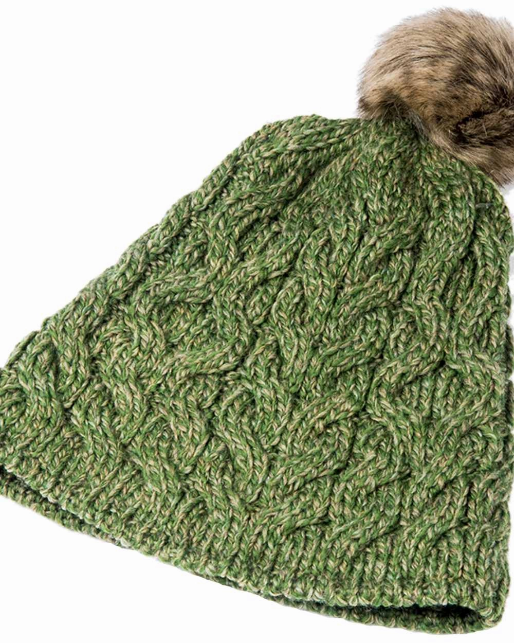 Aran Knitted Faux Fur Bobble Hat Shop Grab Offer
