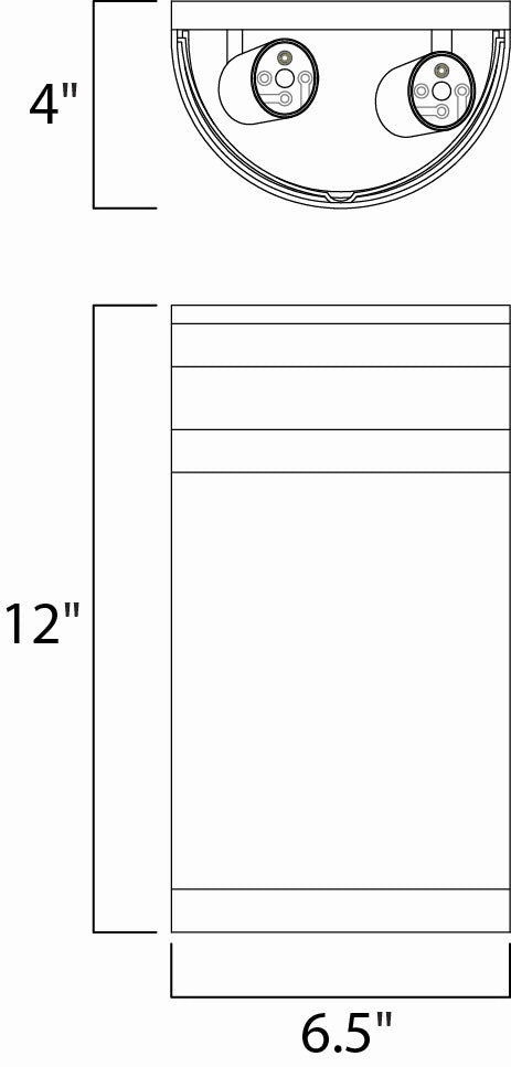 Arc Two Light Outdoor Wall Lantern Stainless Steel