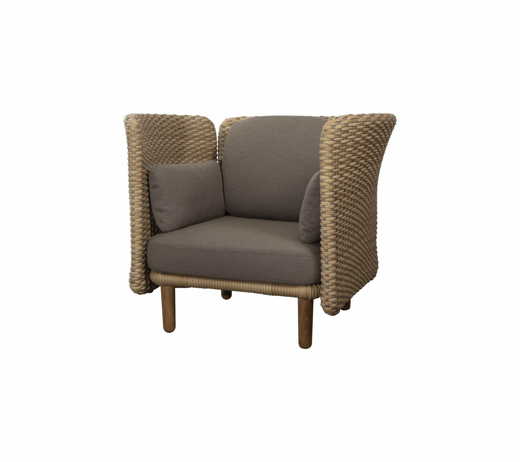 Arch lounge chair w/ low arm/backrest