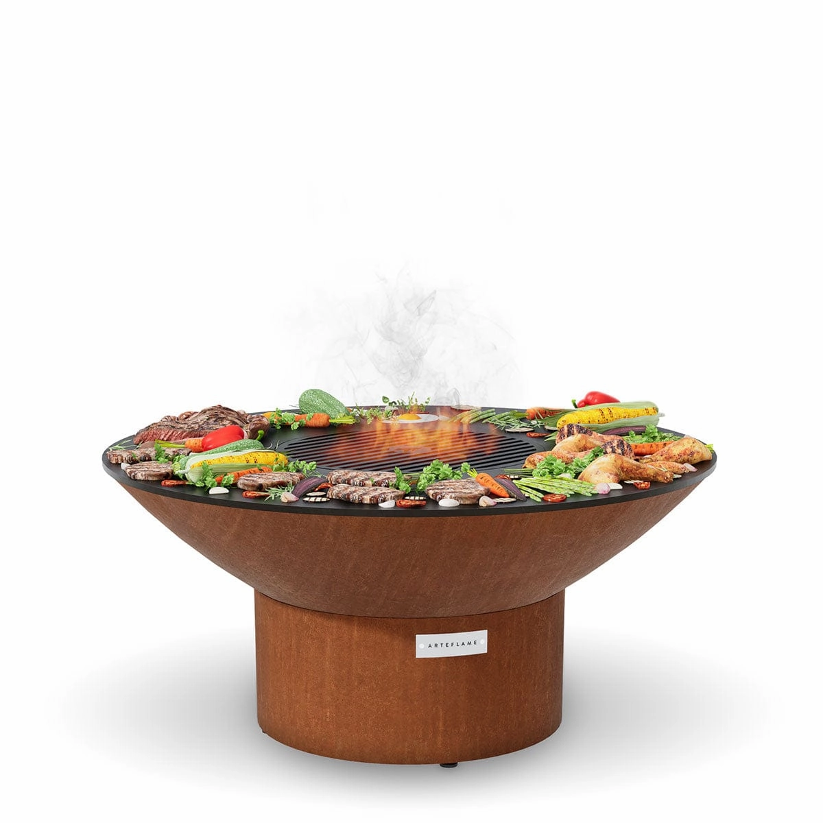 Arteflame 40 inch Fire Pit With Cooktop AFCL40NB