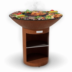 Arteflame 40 inch XXL Classic Storage Base Grill AFCLHRBST stainless steel BBQ grill with side table