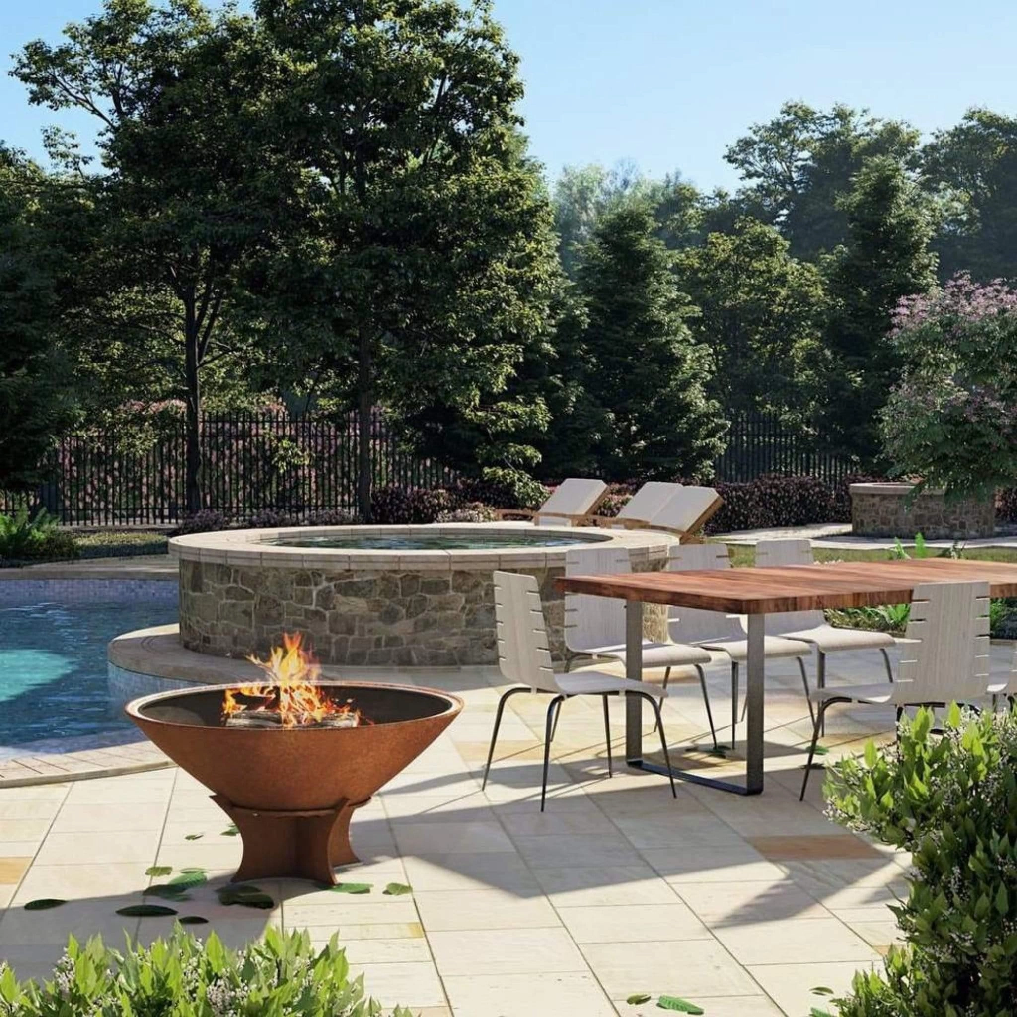 Arteflame 40" Fire Pit Low Euro Base
