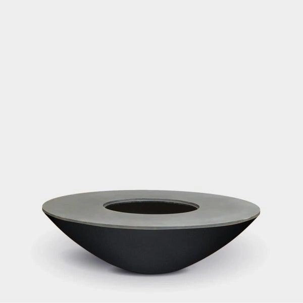 Arteflame - Classic 40" Black Label Fire Bowl with Cooktop portable BBQ grills with wheels