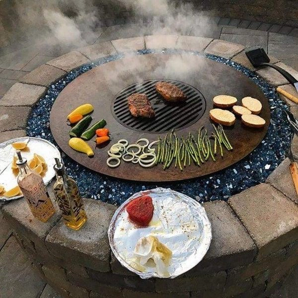 Arteflame - Classic 40" Black Label Fire Bowl with Cooktop