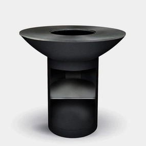 Arteflame - Classic 40" Black Label Tall Round Base with Storage portable BBQ grills with wheels