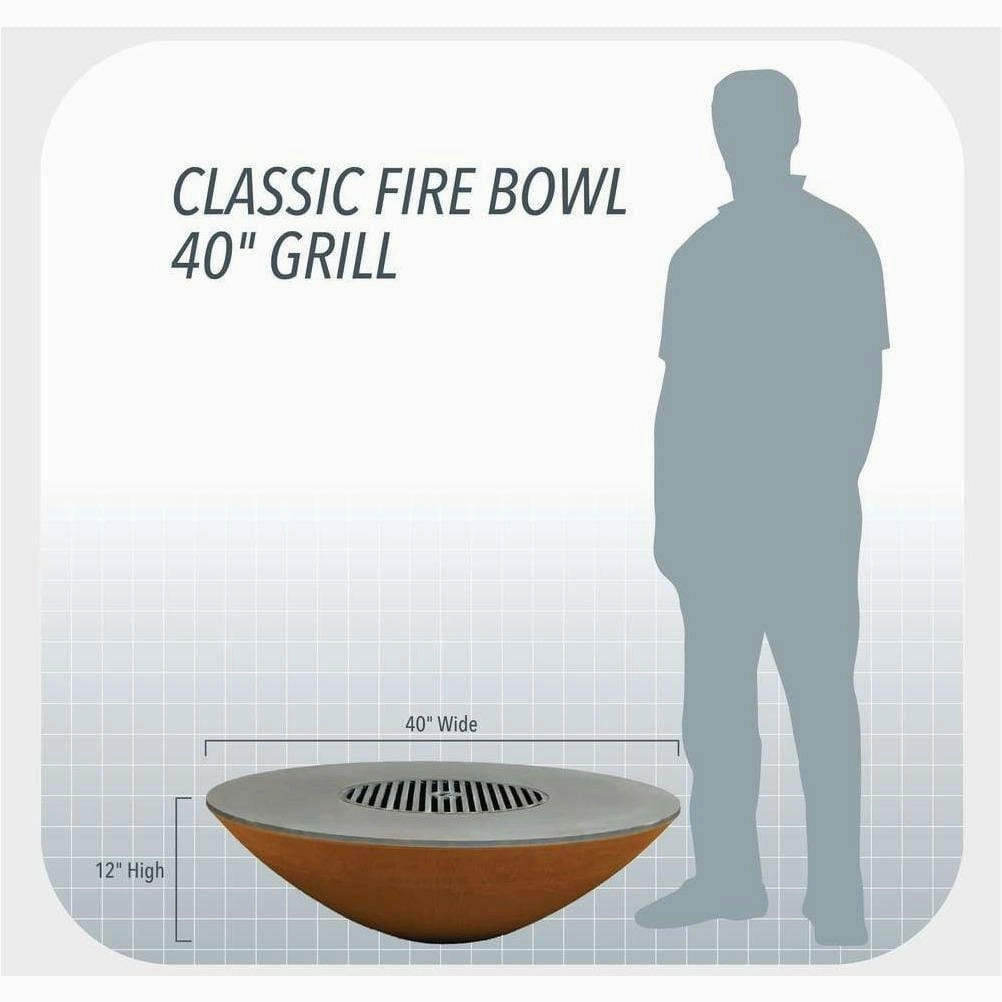 Arteflame Classic 40" Fire Bowl with Cooktop