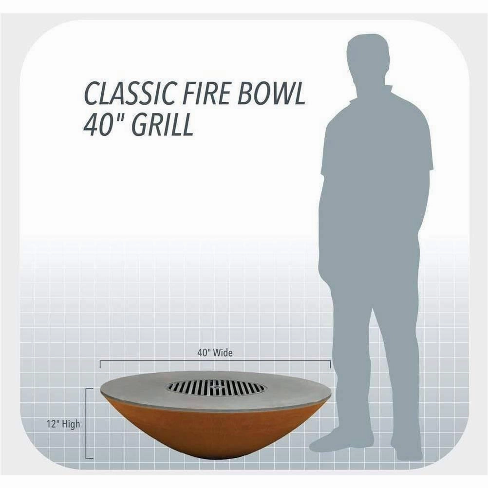 Arteflame Classic 40" Fire Bowl with Cooktop