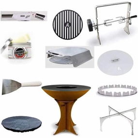 Arteflame Classic 40" Grill - Euro Base Bundle with 10 Grilling Accessories portable BBQ grills with wheels