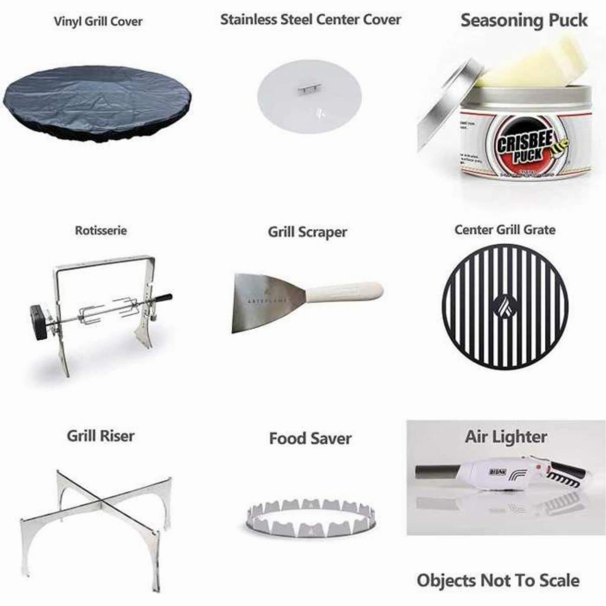 Arteflame Classic 40" Grill - High Round Base Bundle with 10 Grilling Accessories