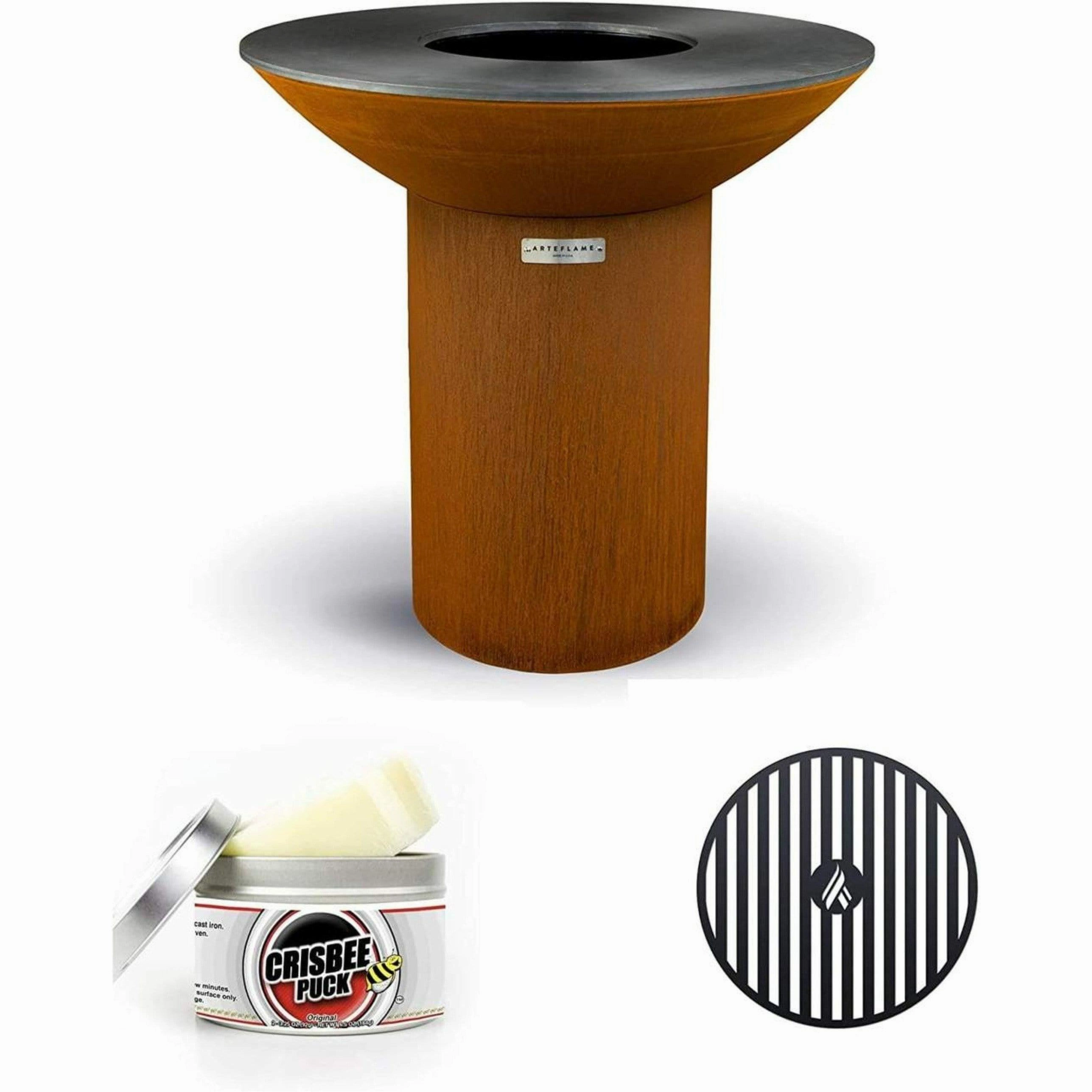 Arteflame Classic 40" Grill - High Round Base with 2 Grilling Accessories