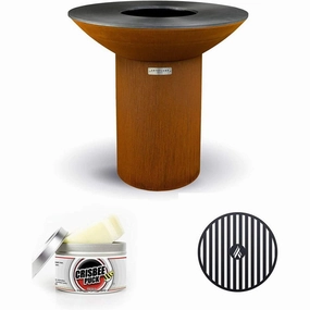 Arteflame Classic 40" Grill - High Round Base with 2 Grilling Accessories portable BBQ grills with wheels