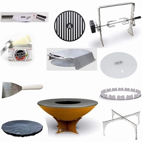 Arteflame Classic 40" Grill - Low Euro Base Bundle with 10 Grilling Accessories portable BBQ grills with wheels