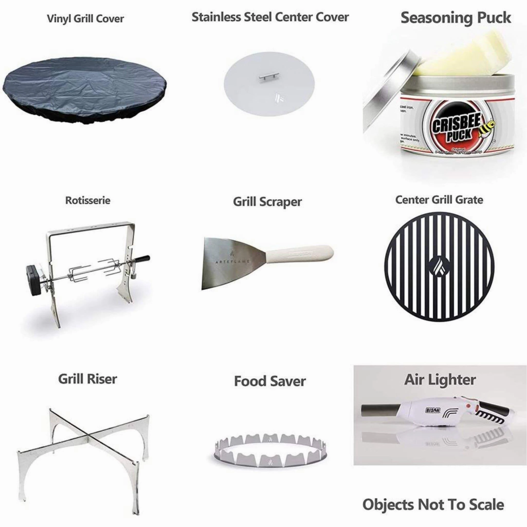 Arteflame Classic 40" Grill - Low Euro Base Bundle with 10 Grilling Accessories