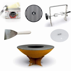 Arteflame Classic 40" Grill - Low Euro Base with 5 Grilling Accessories portable BBQ grills with wheels