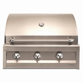 Artisan 32-Inch 3-Burner Built-In American Eagle Gas Grill AAEP-32-NG/LP stainless steel BBQ grill with side table