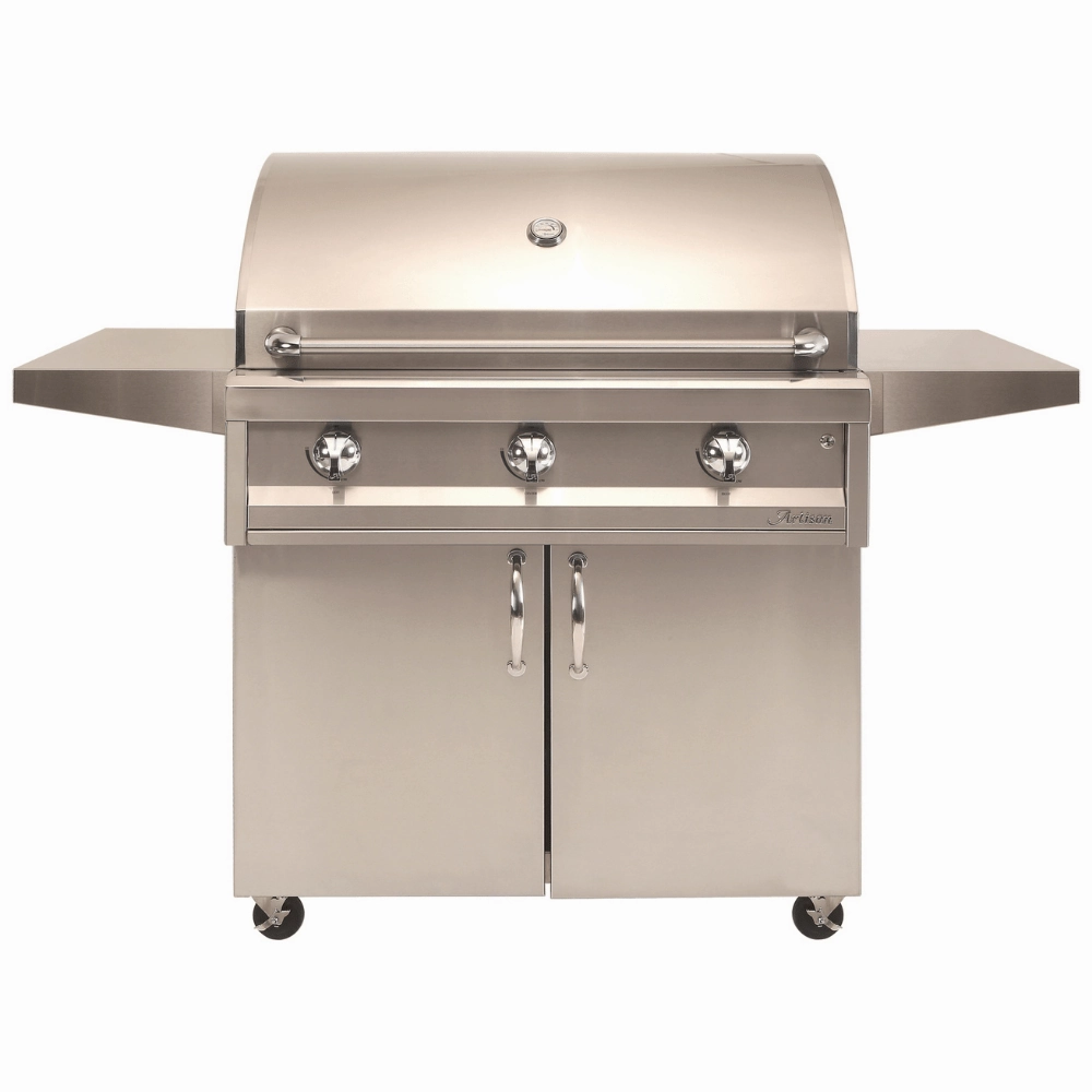 Artisan 36-Inch 3-Burner American Eagle Freestanding Gas Grill AAEP-36C-NG/LP compact BBQ grill for small spaces