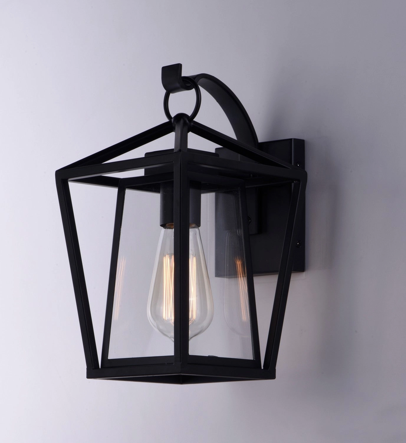 Artisan One Light Outdoor Wall Lantern Black