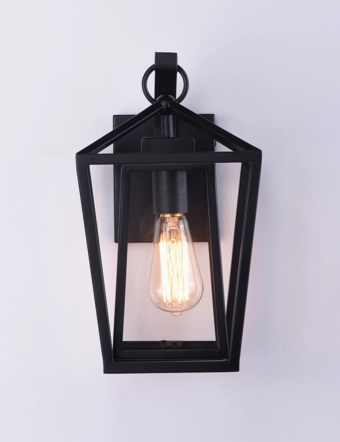 Artisan One Light Outdoor Wall Lantern Black