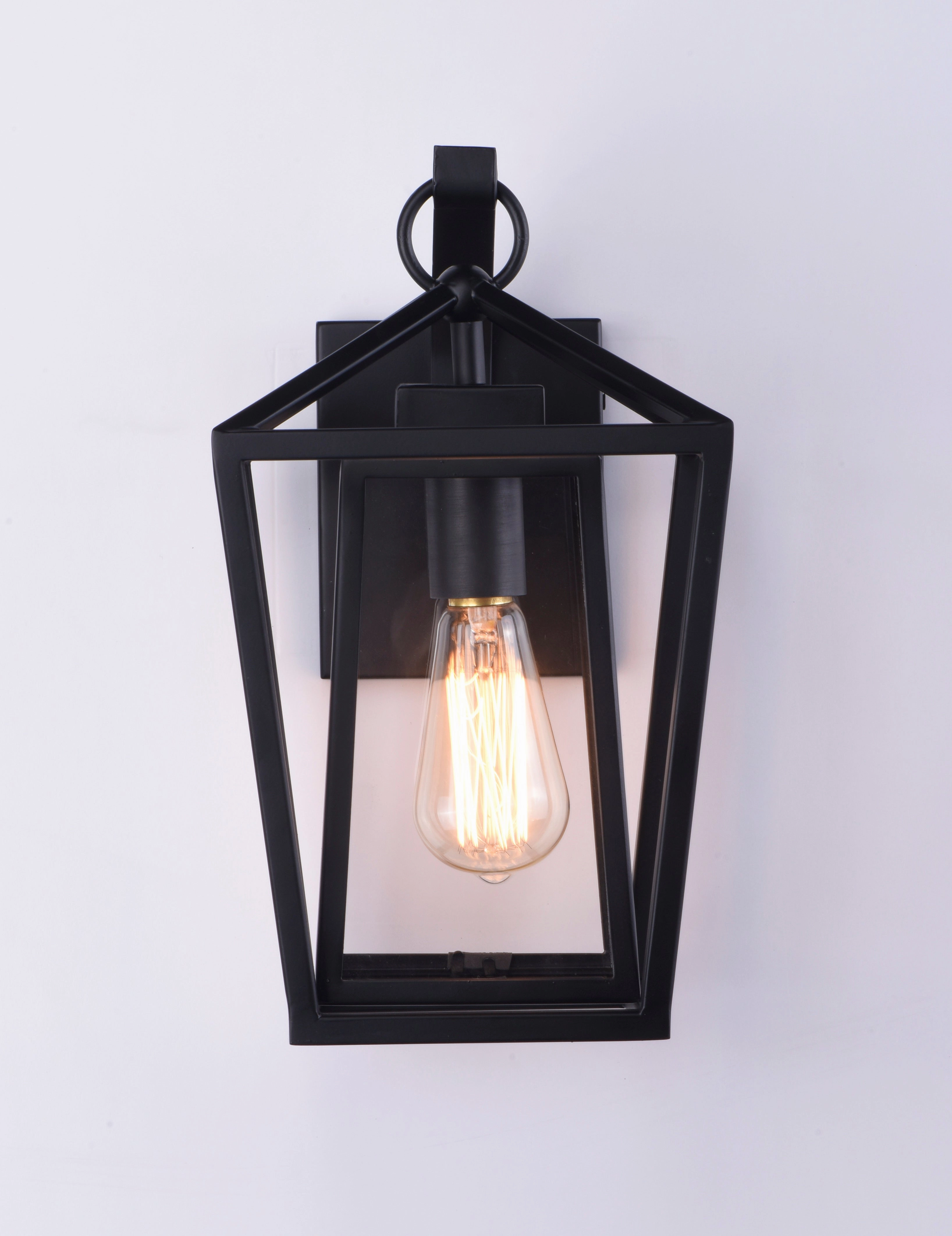 Artisan One Light Outdoor Wall Lantern Black